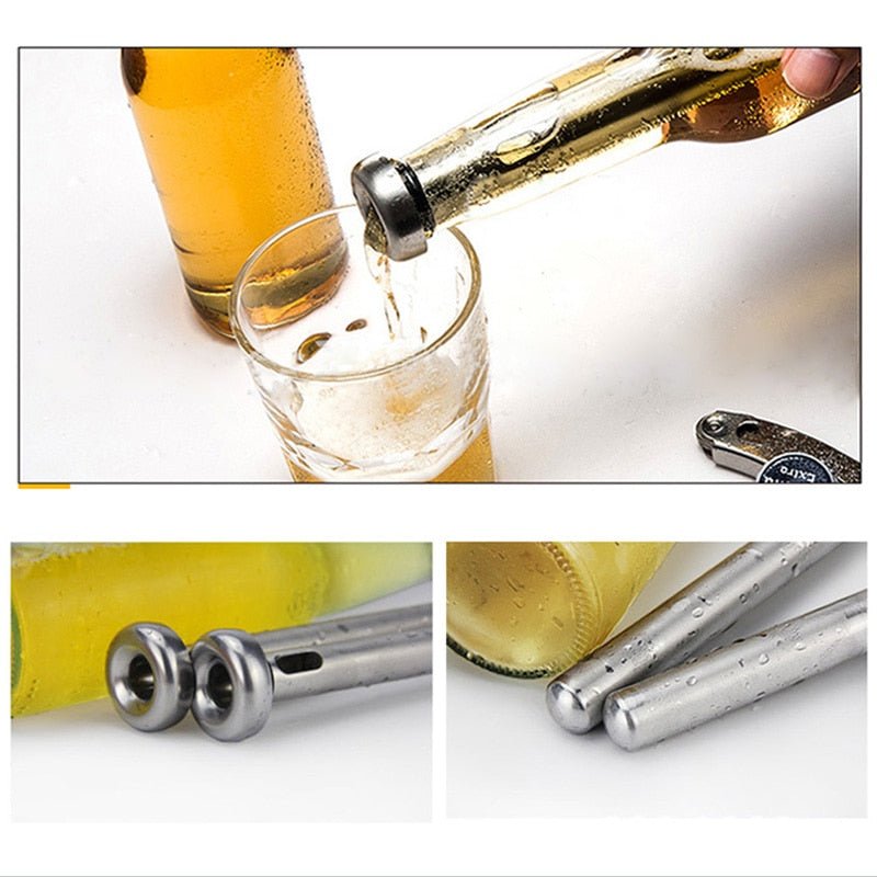 Set of 2 Beer Chiller Stick Stainless Steel Chill Alcohol Ice Drinks Wine  Cold