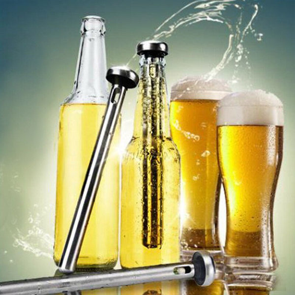 Beer Chiller Sticks for Bottles Set | 3 Stainless Steel Cooling Chillers |  Christmas Gift Accessories | Cooler Gag Idea for Mens Birthday Gifts