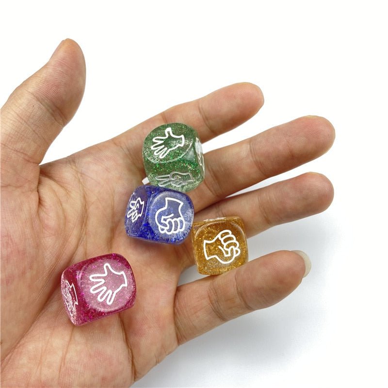 Rock Paper Scissors Dice (Set of 4) - BrewedTherapy